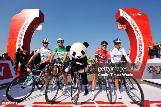 4Th Tour Of Beijing 2014, Stage 5 Start, Golas Michal Mountain Jersey, Mezgec Luka Green Sprint Jersey, Gilbert Philippe Red Leader Jersey, Chaves...