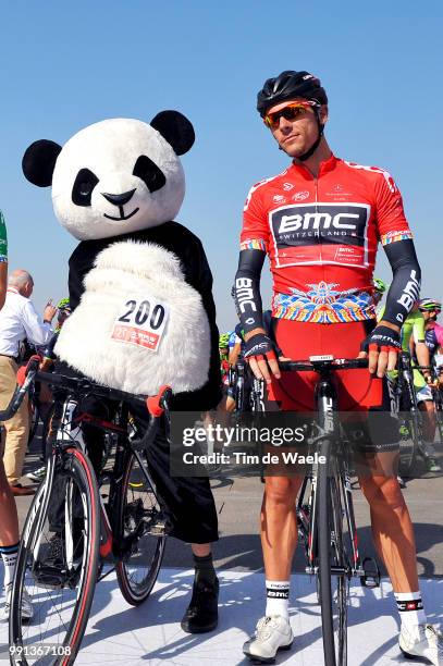 4Th Tour Of Beijing 2014, Stage 5 Start, Green Sprint Jersey, Gilbert Philippe Red Leader Jersey, Panda Bear Oers Beer, Tian An Men Square - Bird'S...