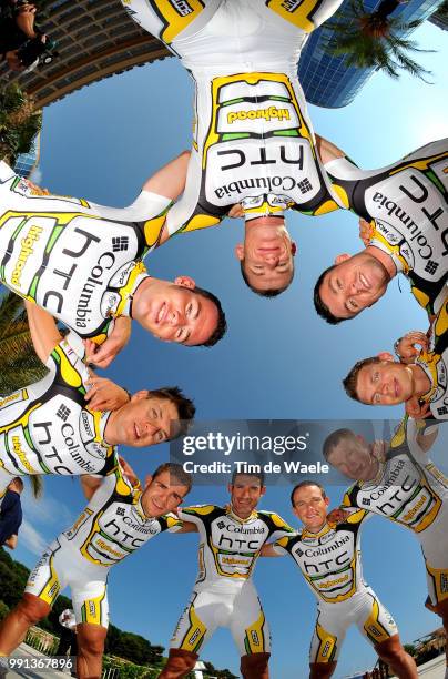 Tour De France 2009, Team Htc Columbiamar Cavendish , Bernhard Eisel , Bert Grabsch , George Hincapie , Kim Kirchen , Tony Martin , Maxime Monfort ,...