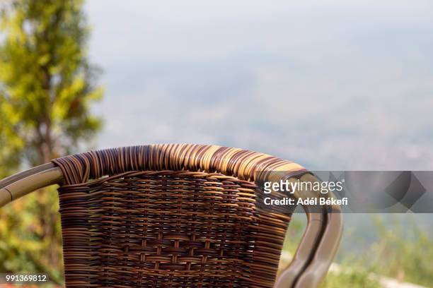 rattan chair (detail) - wicker stock pictures, royalty-free photos & images