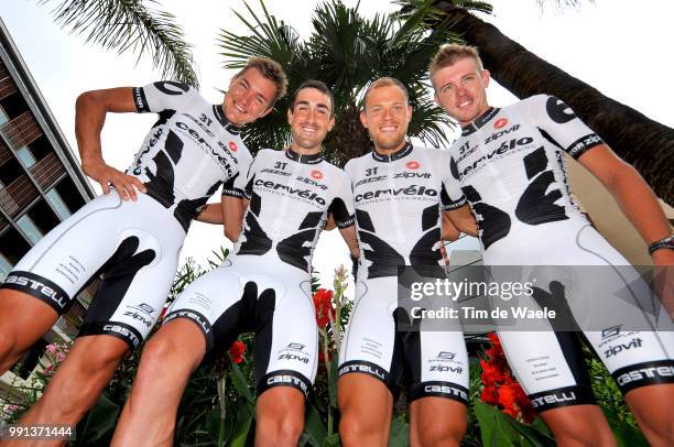 Tour De France 2009, Team Cervelocarlos Sastre , Inigo Cuesta , Jose Angel Gomez Marchante , Volodymir Gustov , Heinrich Haussler , Thor Hushovd ,...