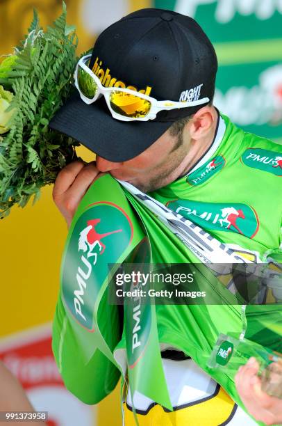 Tour De France 2009, Stage 2Podium, Cavendish Mark Green Jersey, Celebration Joie Vreugde, Maillot Vert Groene Trui /Monaco - Brignoles / Rit Etape,...