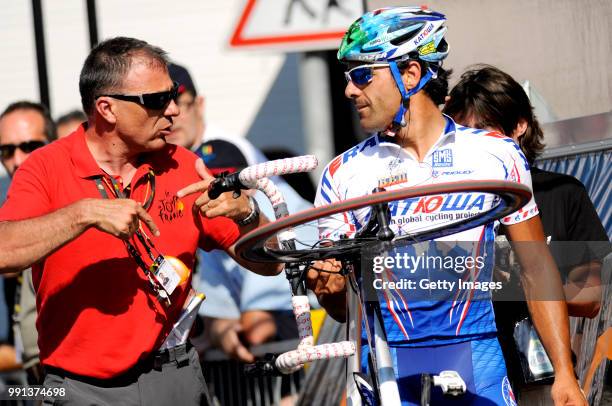 Tour De France 2009, Stage 2Arrival, Napolitano Danilo , Crash Chute Val, Jean Francois Lemarchant Aso Regulator/ Monaco - Brignoles / Rit Etape,...