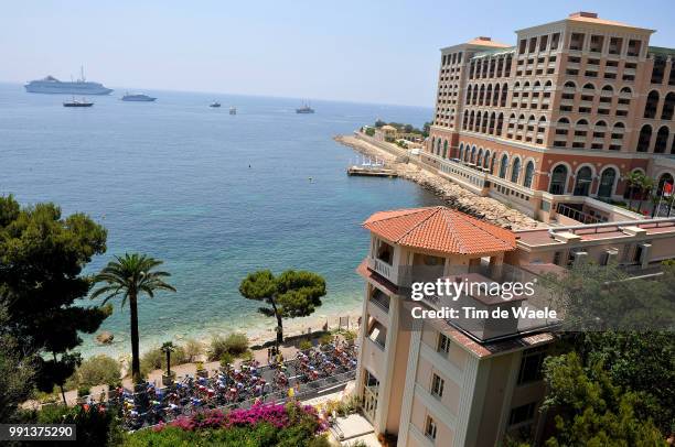 Tour De France 2009, Stage 2Illustration Illustratie, Peleton Peloton, Mediterranean Sea Middellandse Zee Mer, Landscape Paysage Landschap /Monaco -...