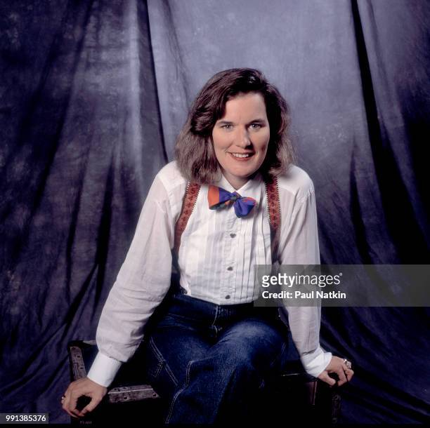 Portrait of comedian Paula Poundstone at Farm Aid in the New Orleans Superdome in New Orleans, Louisiana, September 17, 1994.