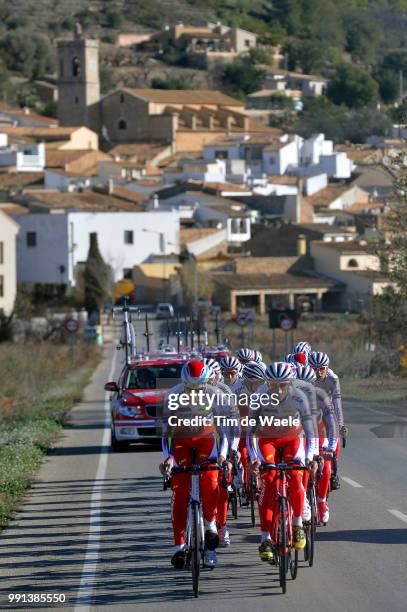 Team Katusha 2015 Illustration Illustratie, Team Katusha / Village Ville Stad, Church Eglise Kerk, Landscape Paysage Landschap, Training Camp...