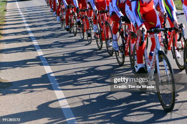 Team Katusha 2015 Illustration Illustratie, Peleton Peloton, Team Katusha / Shadow Hombre Schaduw, Training Camp Entrainement, Equipe Ploeg /Tim De...