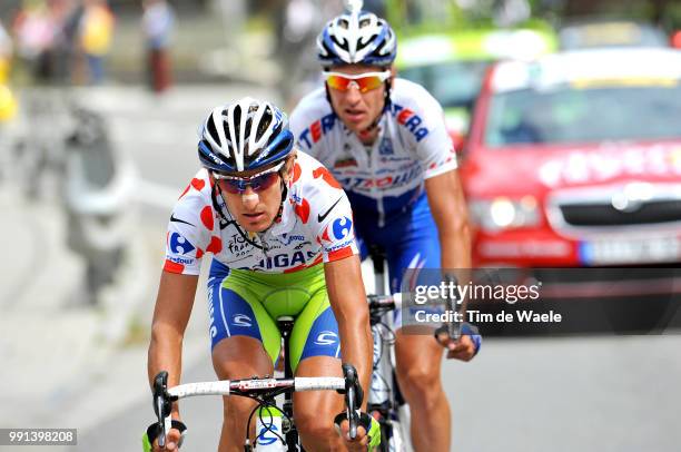 Tour De France 2009, Stage 16Pellizotti Franco Mountain Jersey, Karpets Vladimir / Bollekestrui Maillot De Montagne, Martigny - Bourg-Saint-Maurice ,...