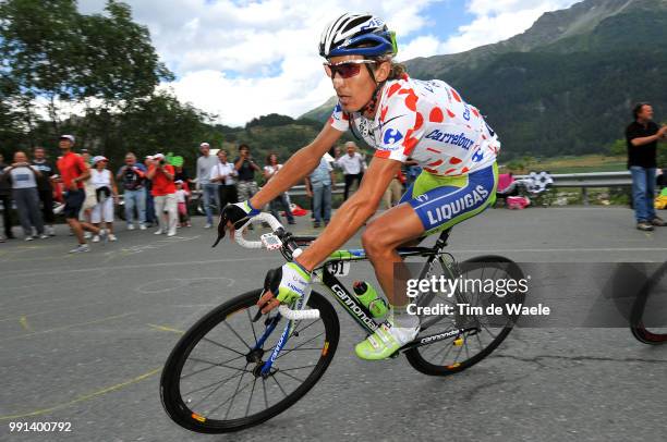 Tour De France 2009, Stage 16Pellizotti Franco Mountains Jersey, Bollekestrui Maillot De Montagne, Martigny - Bourg-Saint-Maurice , Rit Etape, Tdf,...