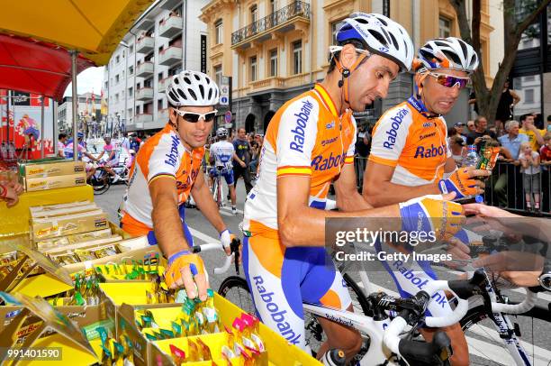 Tour De France 2009, Stage 16Garate Juan Manuel / Flecha Juan Antonio / Freire Oscar / Ravitaillement Bevoorrading Power Bar /Martigny -...