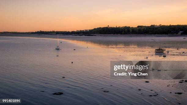 cancale-sunset - cancale stock pictures, royalty-free photos & images