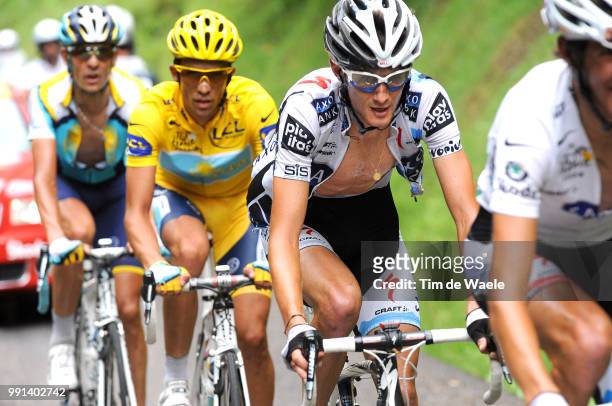 Tour De France 2009, Stage 17Schleck Frank / Contador Alberto Yellow Jersey/ Kloden Kloeden Andreas / Col De Romme, Bourg-Saint-Maurice - Le...