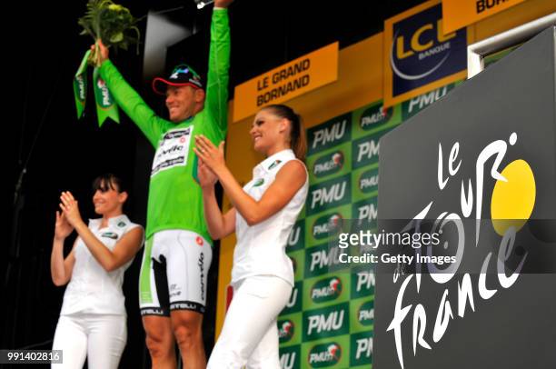 Tour De France 2009, Stage 17Podium, Illustratie Illustration, Hushovd Thor Green Jersey, Celebration Joie Vreugde, Groene Trui Maillot Vert...