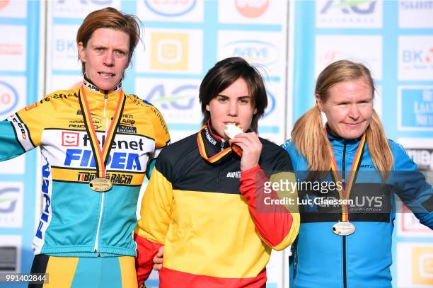 Belgian Championships 2015, Women Dames Femmes/Podium, Ellen Van Loy , Sanne Cant , Gitta Michiels , Celebration, Belgisch Kampioenschap Championnats...