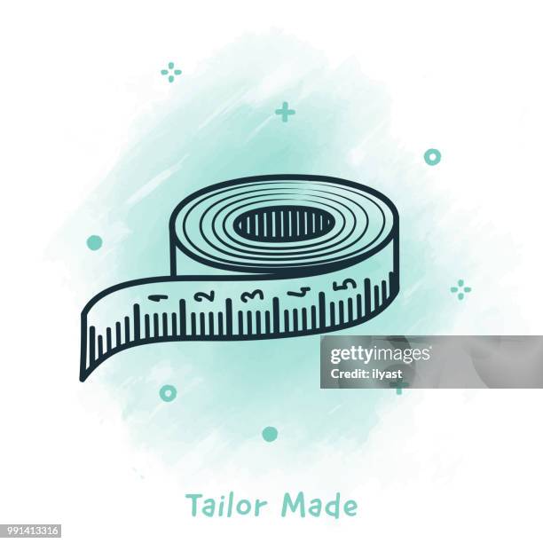 illustrazioni stock, clip art, cartoni animati e icone di tendenza di sfondo acquerello doodle su misura - pollice sistema metrico anglosassone
