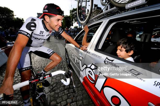 Tour De France 2009, Stage 21Sastre Carlos + Son Fils Zoon, Montereau-Fault-Yonne - Paris Champs-Elysees , Rit Etape, Tdf, Ronde Van Frankrijk, Tim...