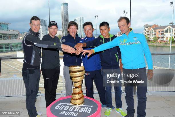 97Th Tour Of Italy 2014, Press Conference Nicholas Roche / Cadel Evans / Rigoberto Uran / Joaquin Rodriguez / Nairo Quintana / Michele Scarponi / Cup...