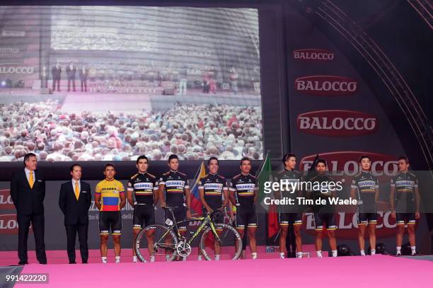 97Th Tour Of Italy 2014, Team Presentation Team Colombia / Duarte Fabio Andres / Torres Agudelo Rodolfo / Avila Vanegas Edwin Alcibiad / Chalapud...