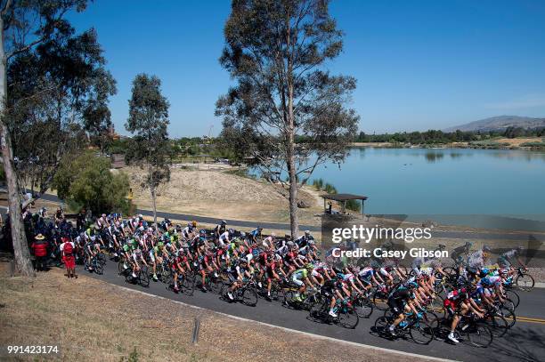 Tour Of California 2014/ Stage 3Ilustration Ilustratie/ Peloton Peleton/ Landscape Paysage/ Lake Lac/San Jose-Mount Diablo /Toc/ Amgen/ Ronde Rit...