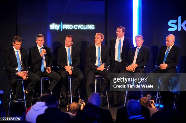 Team Sky Presentation 2010Carsten Jeppesen , Dave Brailsford / Scott Sunderland / Shane Sutton / Steven De Jongh / Marcus Ljungqvist / Sean Yates /...