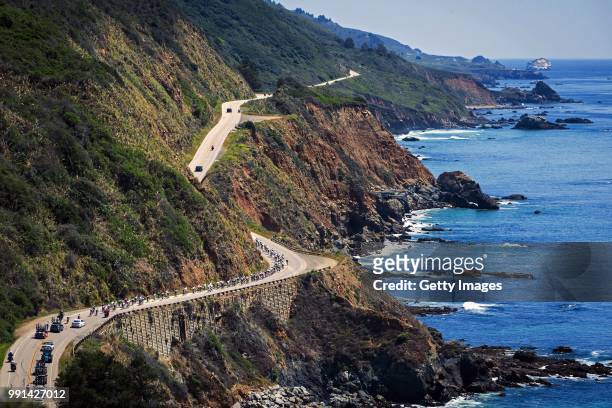 Tour Of California 2014/ Stage 4Ilustration Ilustratie/ Peloton Peleton/ Landscape Paysage/ Sea Mer/ Ocean Oceaan, Monterey-Cambria Toc/ Amgen/ Ronde...