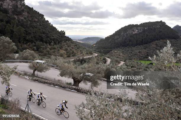 Team Htc Columbia Training Camp 2010Illustration Illustratie, Landscape Paysage Landschap, Mountain Montagne Bergen Soller, Peleton Peloton...