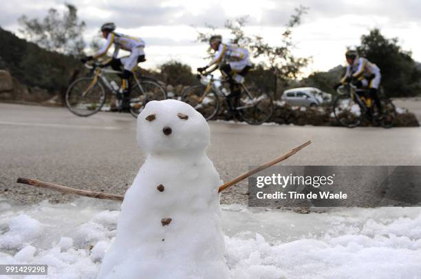 Team Htc Columbia Training Camp 2010Illustration Illustratie, Snow Neige Sneeuw, Peleton Peloton /Entrainement, Equipe Ploeg, Tim De Waele