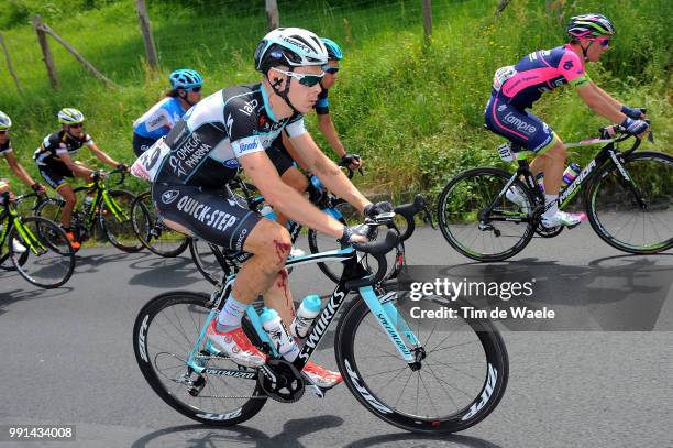 97Th Tour Of Italy 2014, Stage 11 Vermote Julien / Crash Chute Val Injury Blessure Gewond, Collecchio - Savona / Giro Tour Ronde Van Italie Etape Rit...