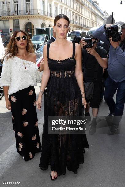 Bianca Brandolini D'adda attends the Elie Saab Haute Couture Fall Winter 2018/2019 show as part of Paris Fashion Week on July 4, 2018 in Paris,...