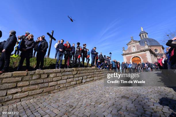 70Th Omloop Het Nieuwsblad 2015 Illustration Illustratie, Muur Geraardsbergen, Public Publiek Spectators Fans Supporters, Landscape Paysage...