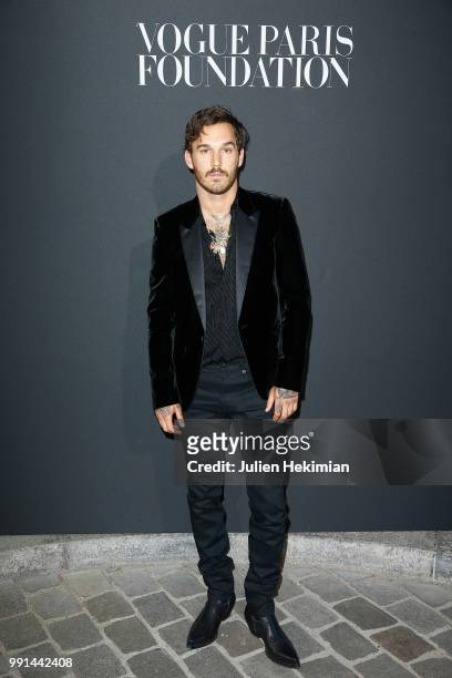 David Alexander Flinn attends Vogue Foundation Dinner Photocall as part of Paris Fashion Week - Haute Couture Fall/Winter 2018-2019 at Musee Galliera...