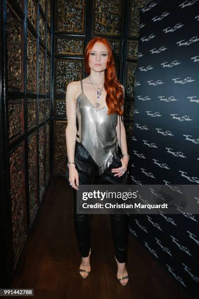 Barbara Meier attends the Thomas Sabo Press Cocktail at China Club Berlin on July 4, 2018 in Berlin, Germany.