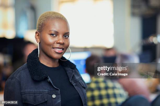 portrait smiling, confident businesswoman - crowdsourcing stock pictures, royalty-free photos & images