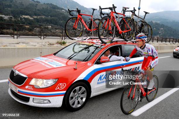 73Th Paris - Nice 2015, Stage 6/Spilak Simon , Car Voiture Auto Team Katusha, Sportsdirector/Vence - Nice / Pn Etape Rit Parijs / Tim De Waele
