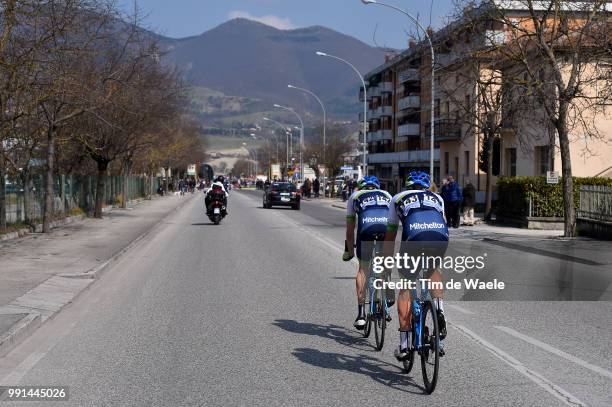 50Th Tirreno - Adriatico 2015, Stage 4 Illustration Illustratie, Hayman Mathew / Durbridge Luke / Team Orica Greenedge / Indicatore - Castelraimondo...