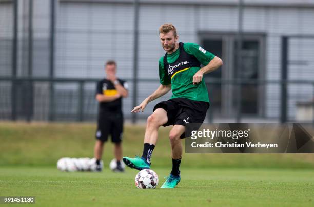 Christoph Kramer during a training session of Borussia Moenchengladbach at Borussia-Park on July 04, 2018 in Moenchengladbach, Germany.