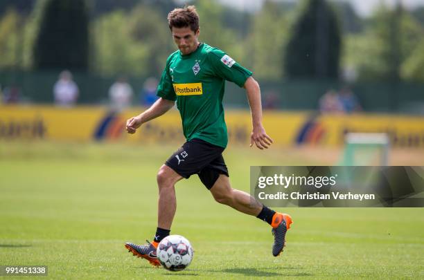 Jonas Hofmann during a training session of Borussia Moenchengladbach at Borussia-Park on July 04, 2018 in Moenchengladbach, Germany.