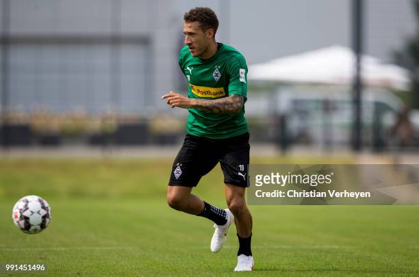 Fabian Johnson during a training session of Borussia Moenchengladbach at Borussia-Park on July 04, 2018 in Moenchengladbach, Germany.