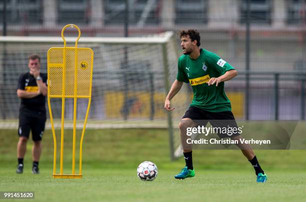 Tobias Strobl during a training session of Borussia Moenchengladbach at Borussia-Park on July 04, 2018 in Moenchengladbach, Germany.