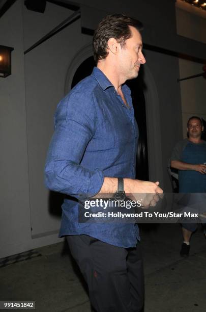 Hugh Jackman is seen on July 3, 2018 in Los Angeles, California.