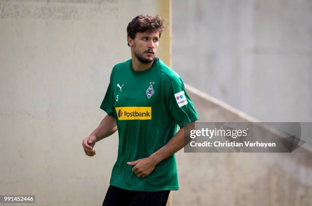 Tobias Strobl during a training session of Borussia Moenchengladbach at Borussia-Park on July 04, 2018 in Moenchengladbach, Germany.