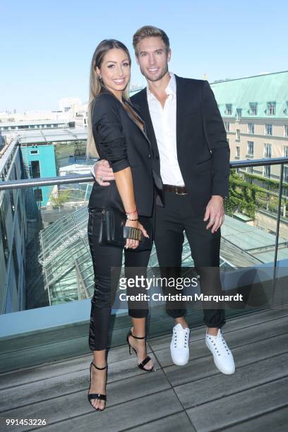 Caroline Einhoff and Jeff Kassia attends the Thomas Sabo Press Cocktail at China Club Berlin on July 4, 2018 in Berlin, Germany.