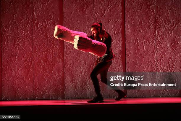 Aitor Luna attends 'La Vida a palos' theatre play on July 4, 2018 in Madrid, Spain.