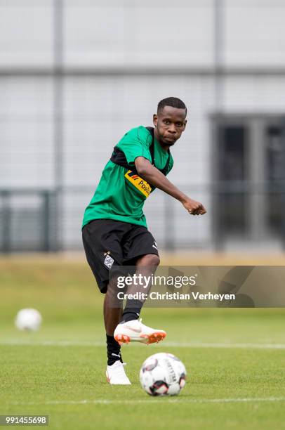 Ibrahima Traore during a training session of Borussia Moenchengladbach at Borussia-Park on July 04, 2018 in Moenchengladbach, Germany.