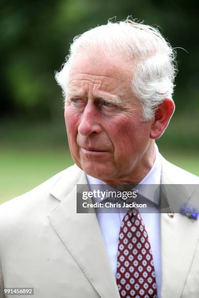 Prince Charles, Prince of Wales arrives to celebrate the 60th Anniversary of the designation of the Brecon Beacons National Park at the Brecon...