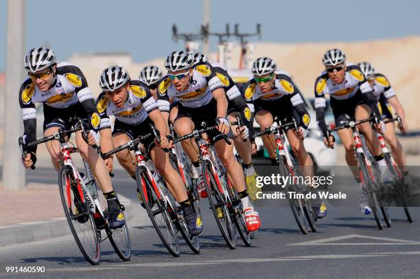 9Th Tour Of Qatar, Stage 1 Team Topsport Vlaanderen-Mercator / Klaas Lodewijck / Stijn Neirynck / Geert Steurs / Michael Van Staeyen / Steven Van...