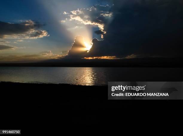 the lake los molinos in argentina - lake argentina stock pictures, royalty-free photos & images