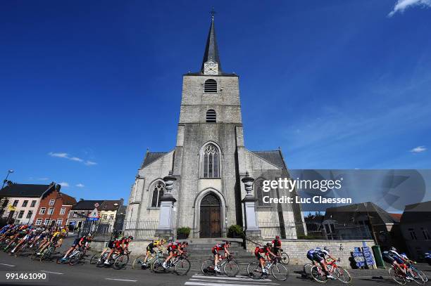 55Th Brabantse Pijl 2015Illustration Illustratie Landscape Paysage Landschap Kerk Eglise Church, Peleton Peloton, Leuven - Overijse / Fleche...