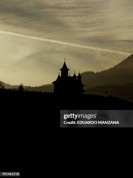 view of an old house in the region of transylvania - manzana stock pictures, royalty-free photos & images