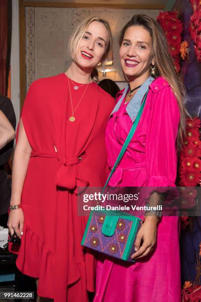 Elisabeth von Thurn und Taxis and Margherita Missoni attends Ximena Kavalekas and Margherita Missoni Lunch In Paris During Haute Couture on July 4,...